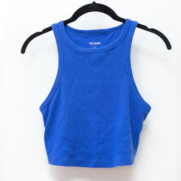 Blue Cropped Tank - Picture 1 of 4